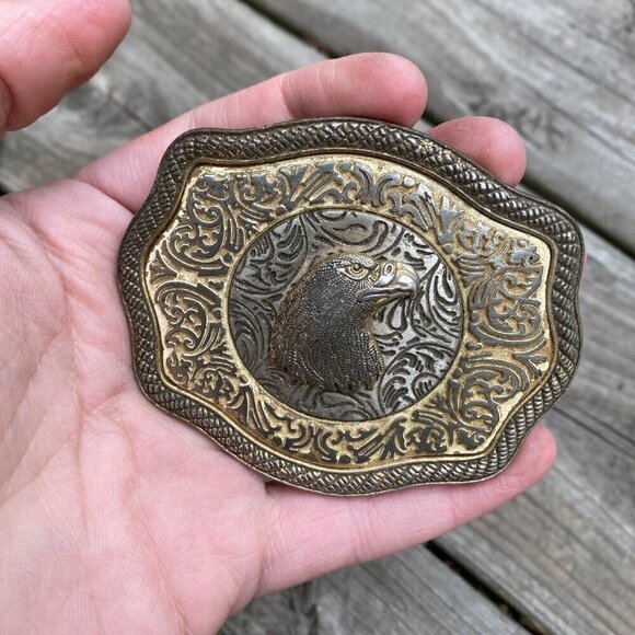 Lot of 5 Vintage 1980s Belt Buckles - Picture 4 of 12